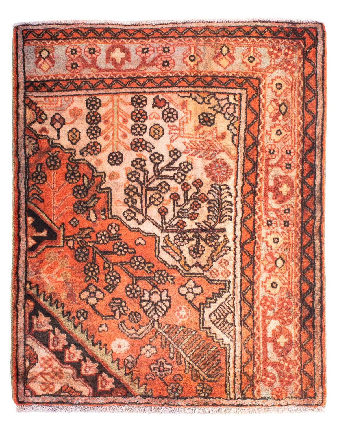 Tapis persan - Nomadic carré - 114 x 96 cm - multicolore