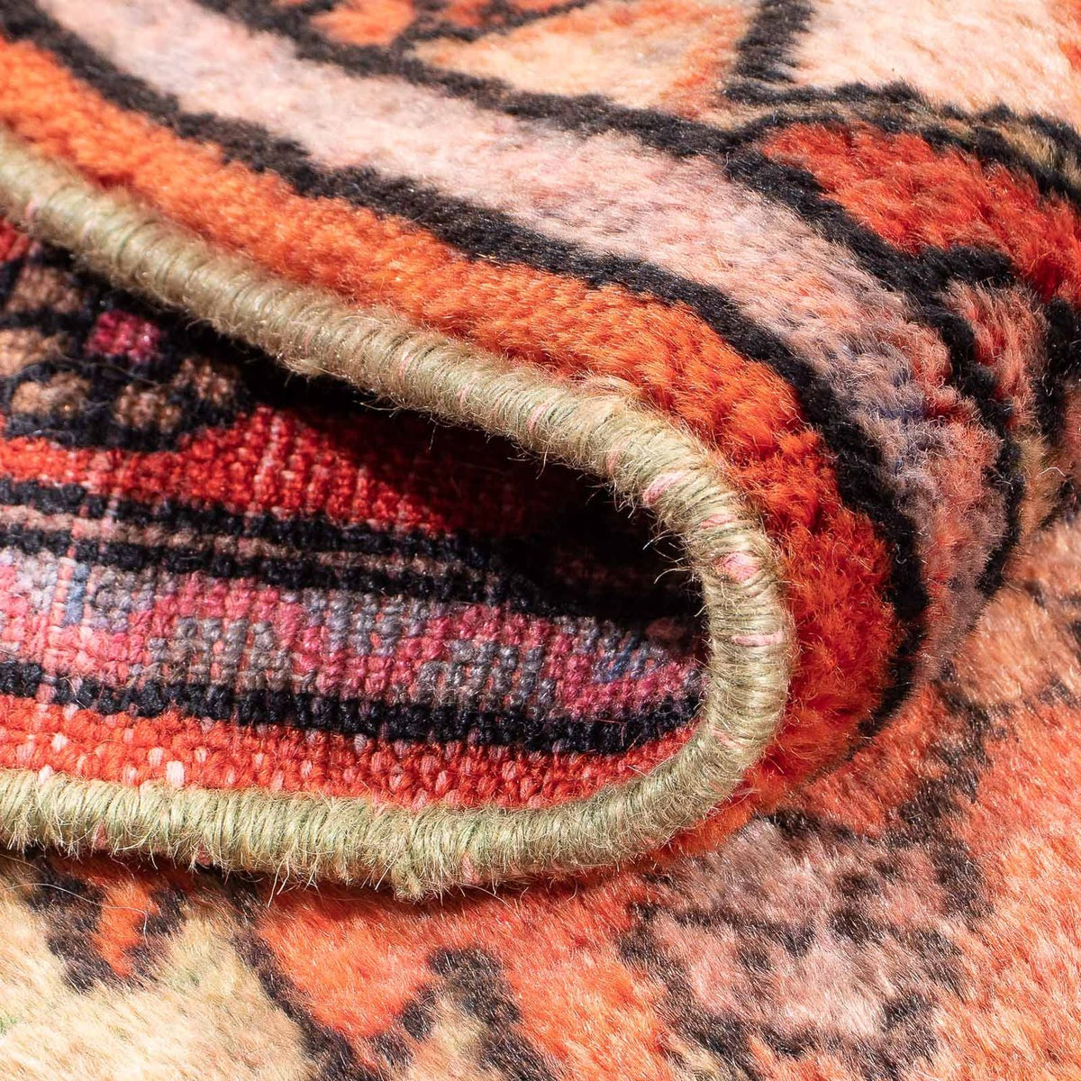 Tapis persan - Nomadic carré - 114 x 96 cm - multicolore