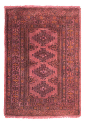 Tapis Turkaman - 95 x 66 cm - rouge clair