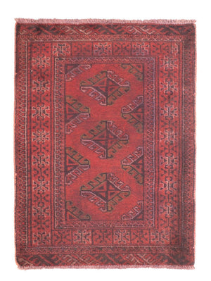Tapis Turkaman - 84 x 66 cm - rouge foncé