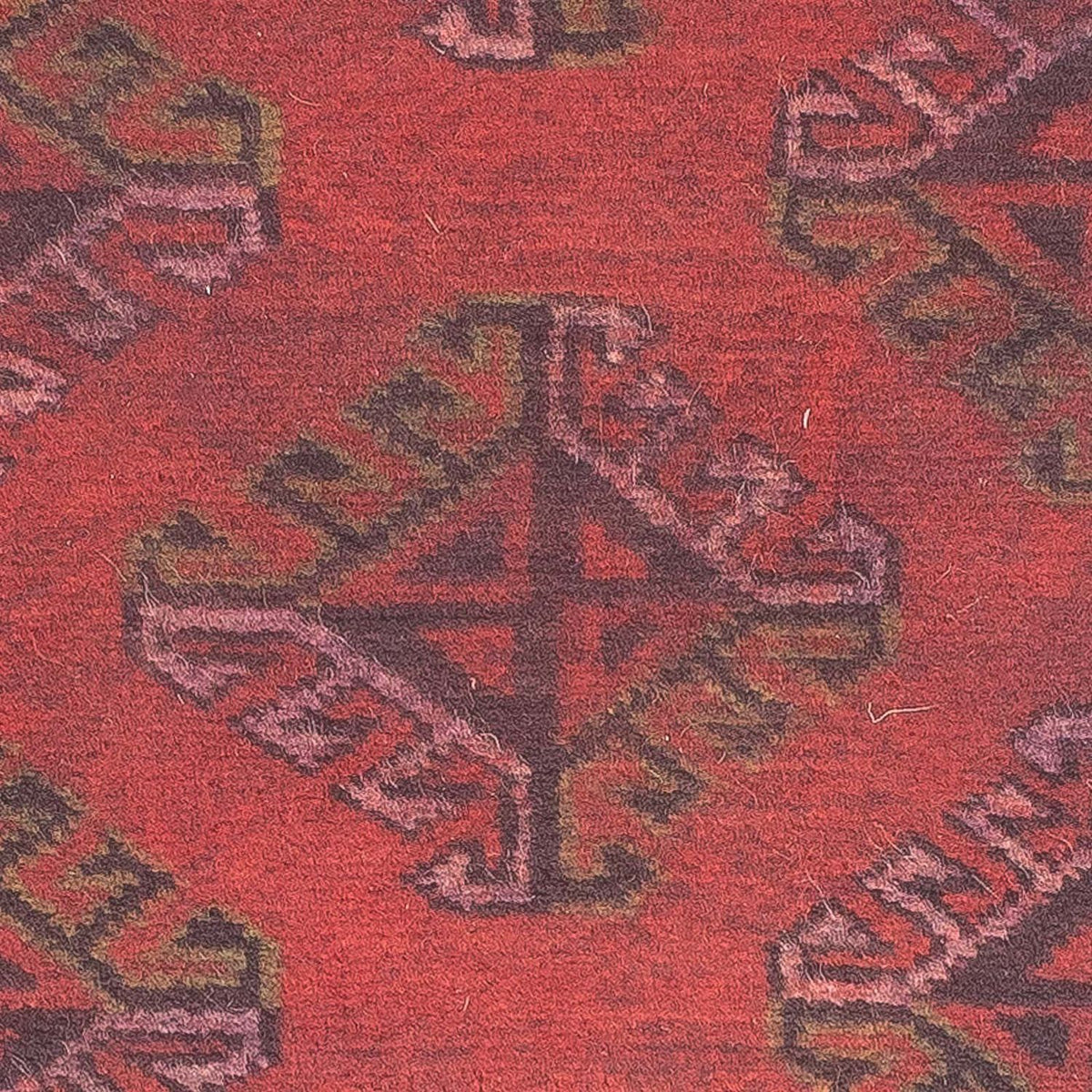 Tapis Turkaman - 84 x 66 cm - rouge foncé