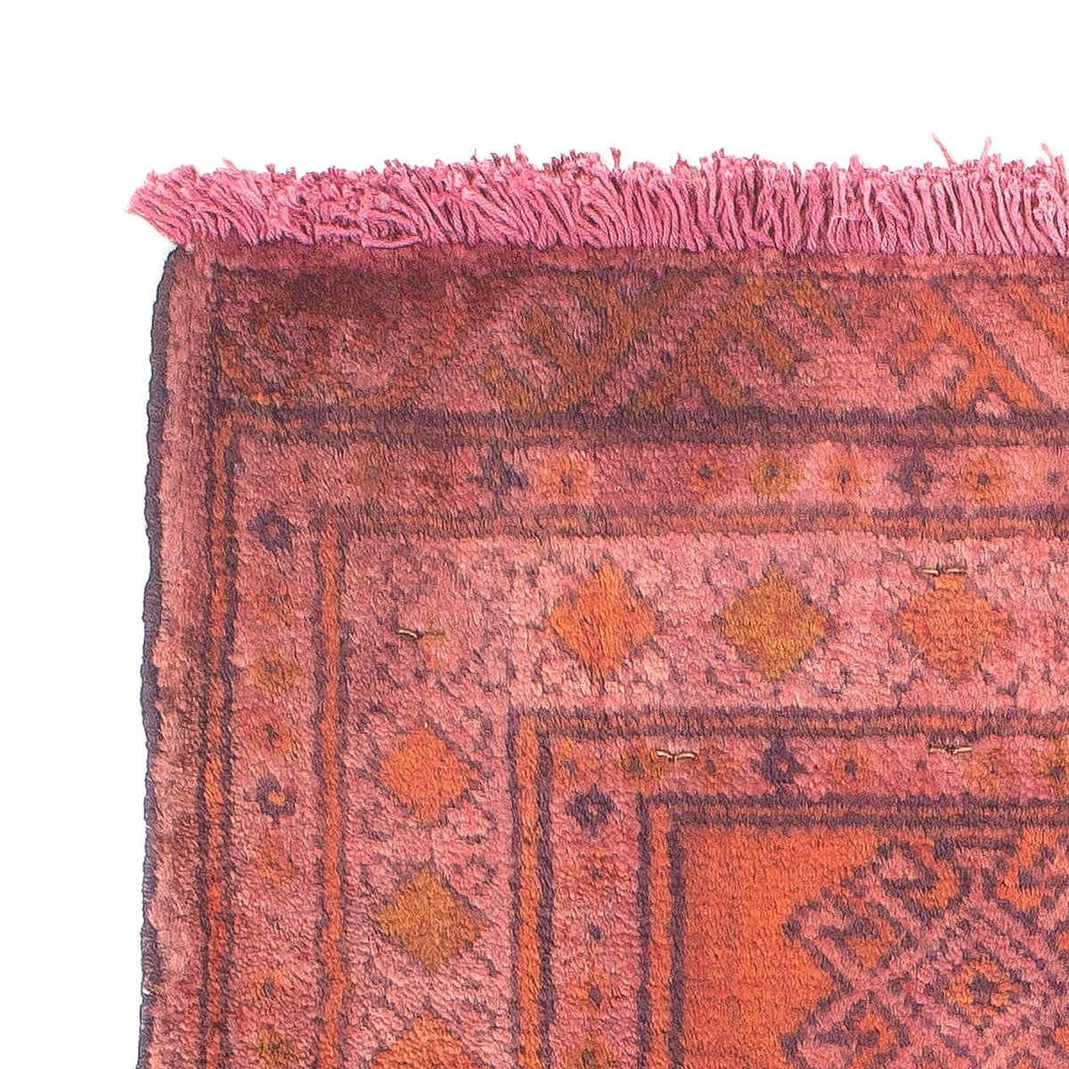 Tapis Turkaman - 80 x 67 cm - rouge clair