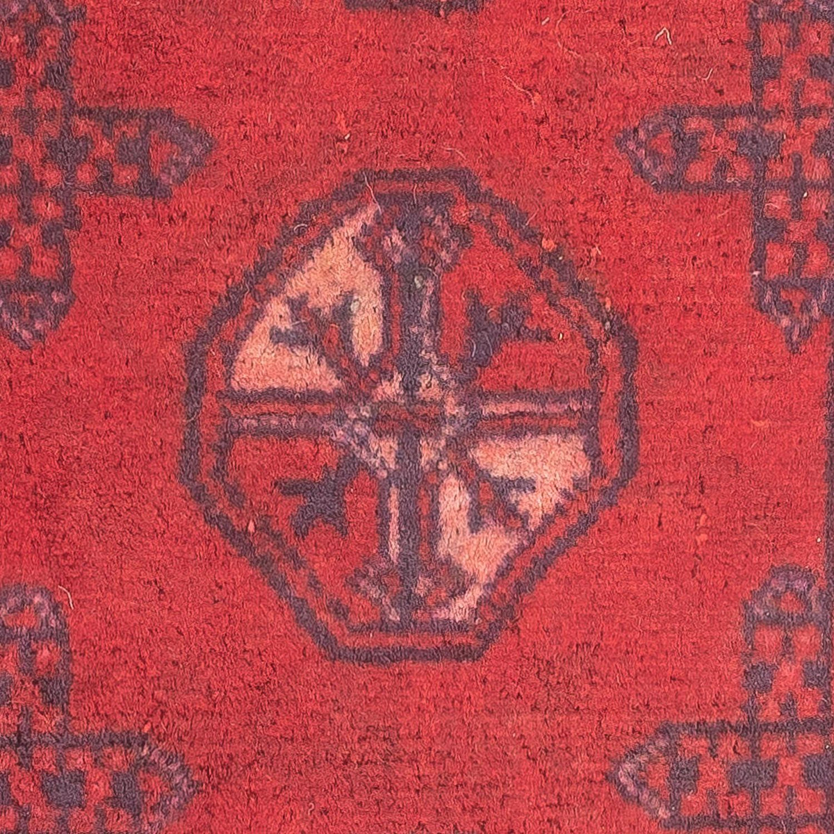 Tapis Turkaman - 82 x 61 cm - rouge foncé
