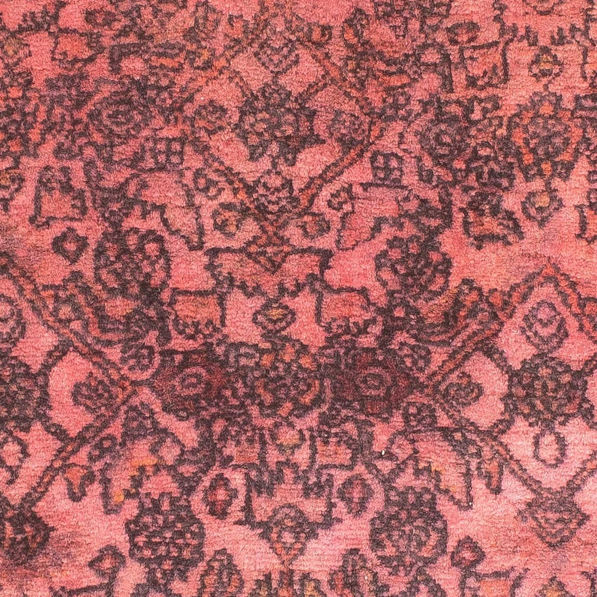 Tapis persan - Classique carré  - 72 x 67 cm - rouge clair