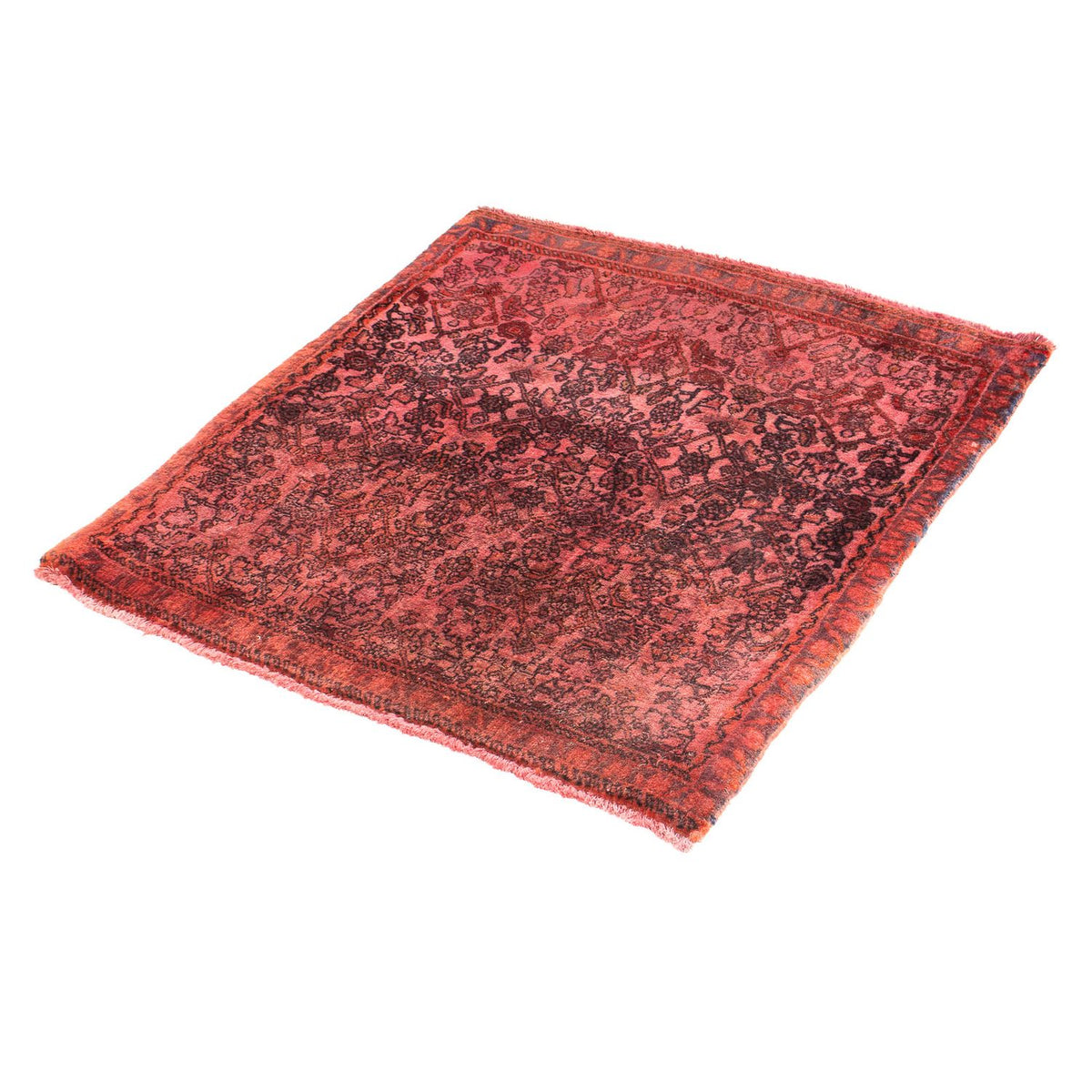 Tapis persan - Classique carré  - 72 x 67 cm - rouge clair