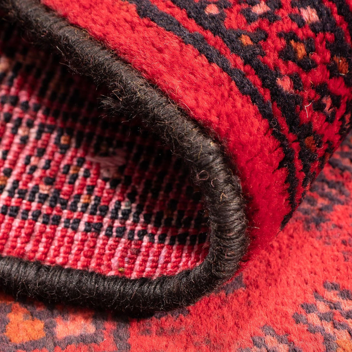 Tapis Turkaman - 83 x 62 cm - rouge foncé