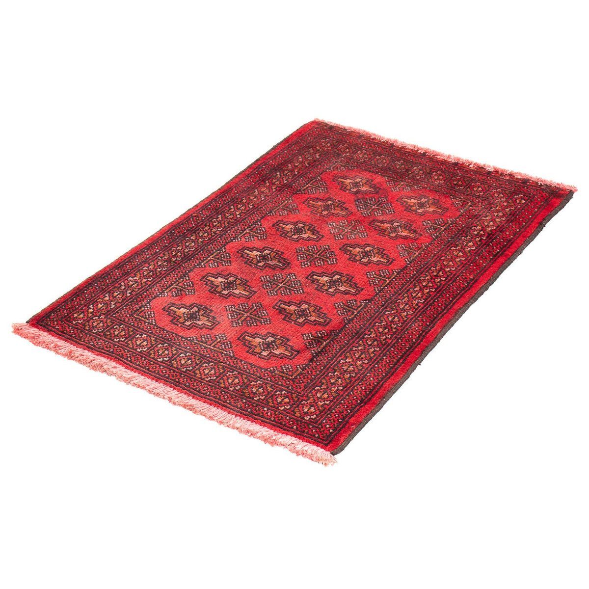 Tapis Turkaman - 83 x 62 cm - rouge foncé