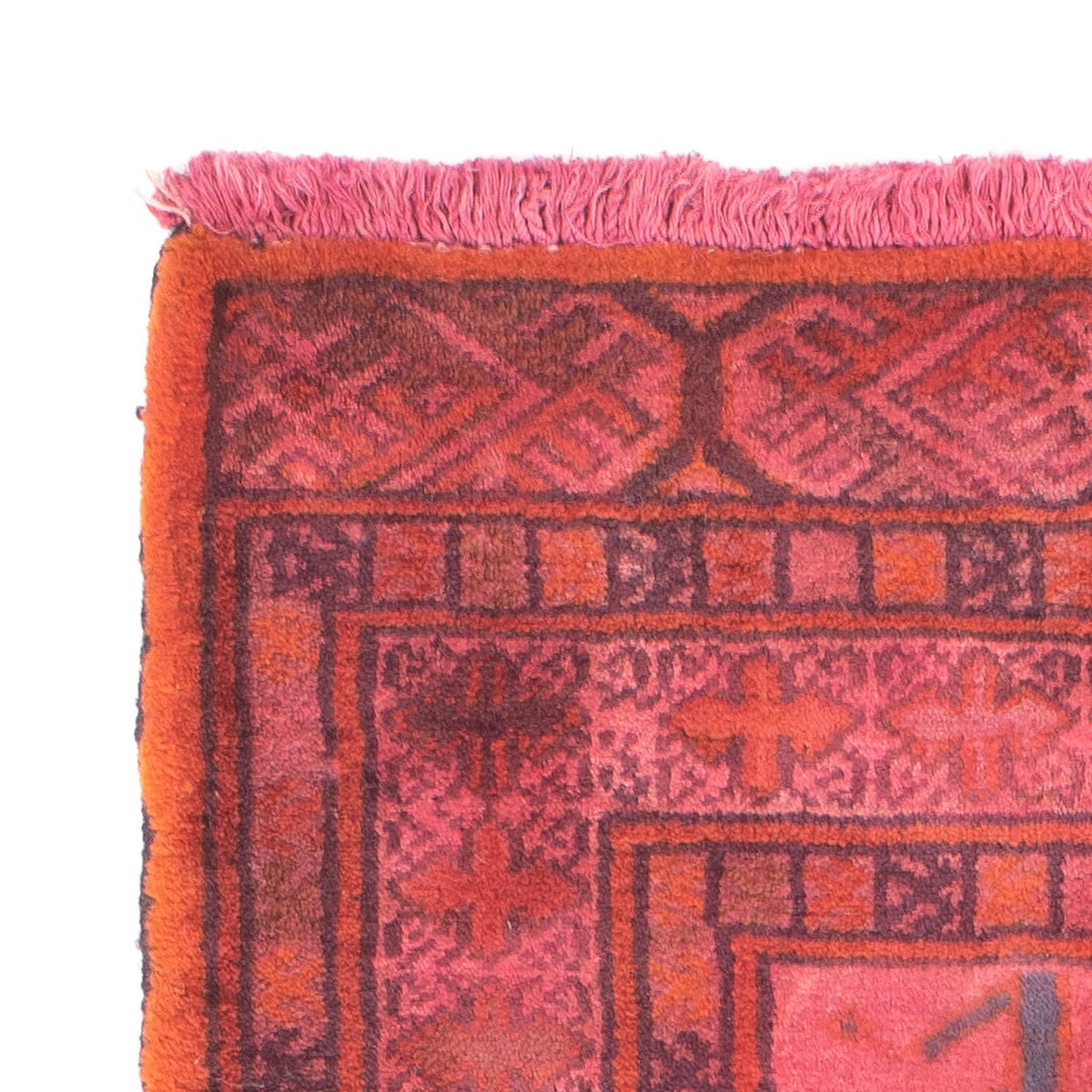 Tapis Turkaman - 86 x 63 cm - rouge clair