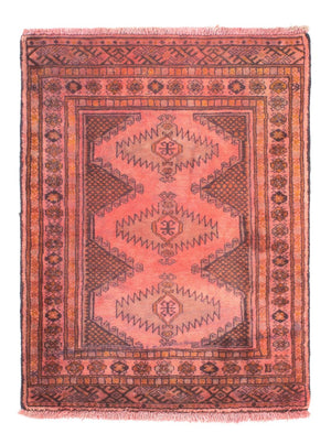 Tapis Turkaman - 84 x 62 cm - rouge clair