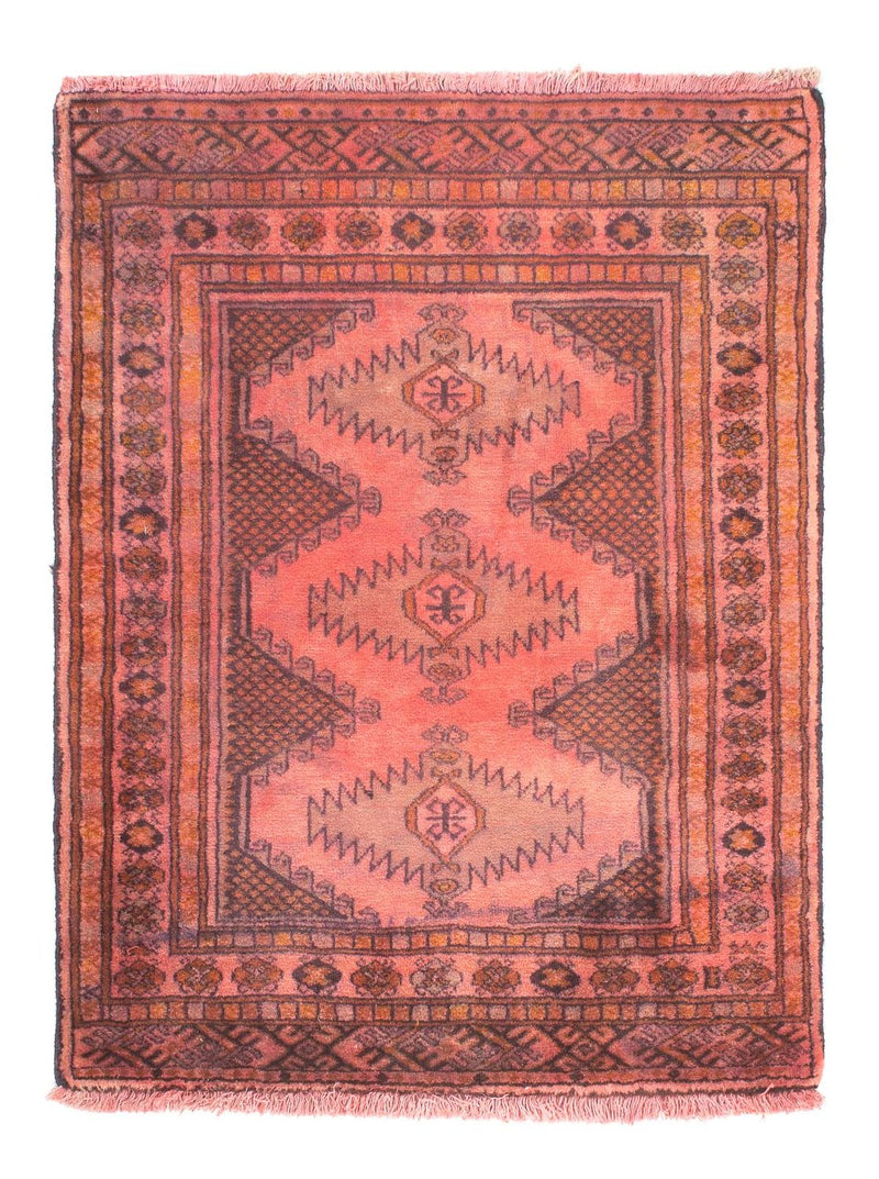 Tapis Turkaman - 84 x 62 cm - rouge clair