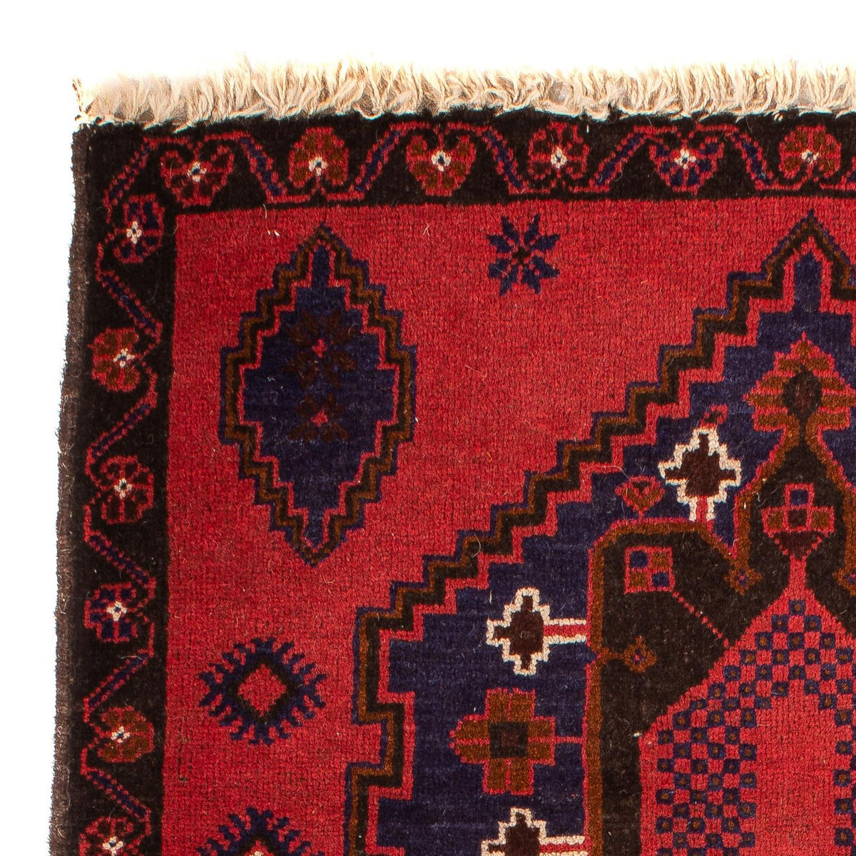 Tapis Belutsch - 140 x 92 cm - rouge foncé