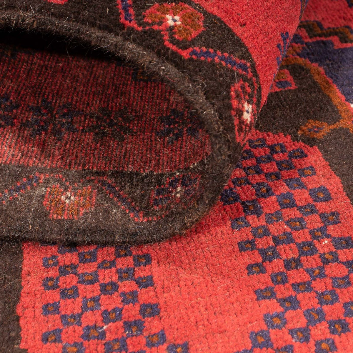 Tapis Belutsch - 140 x 92 cm - rouge foncé