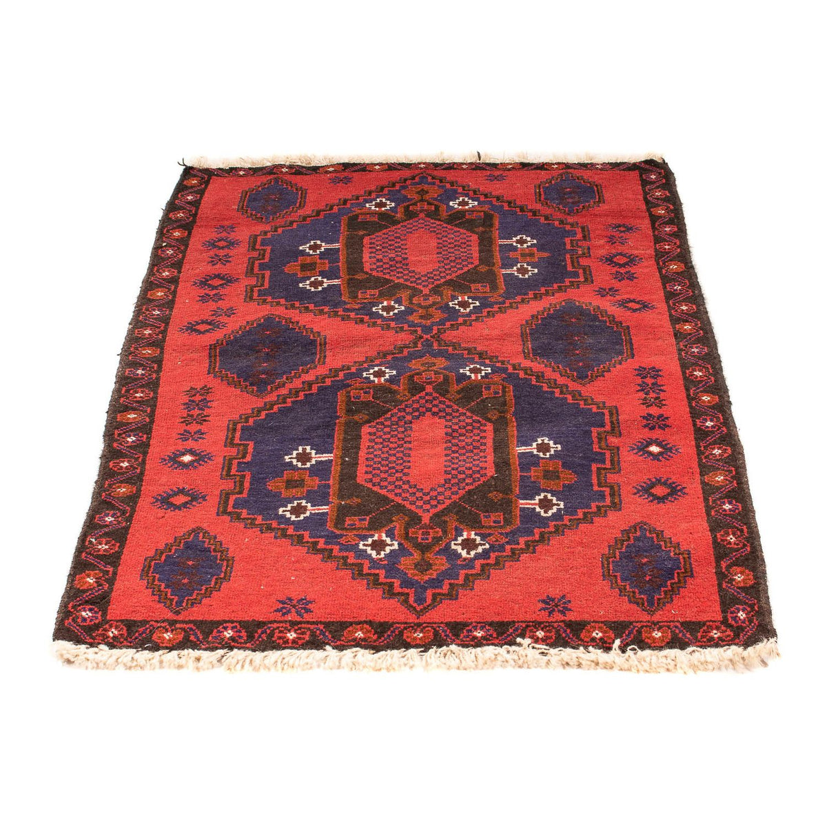 Tapis Belutsch - 140 x 92 cm - rouge foncé