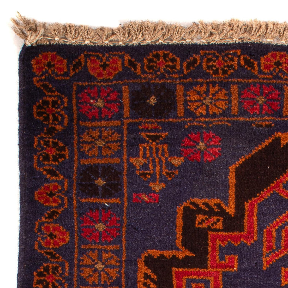 Tapis Belutsch - 133 x 76 cm - bleu foncé