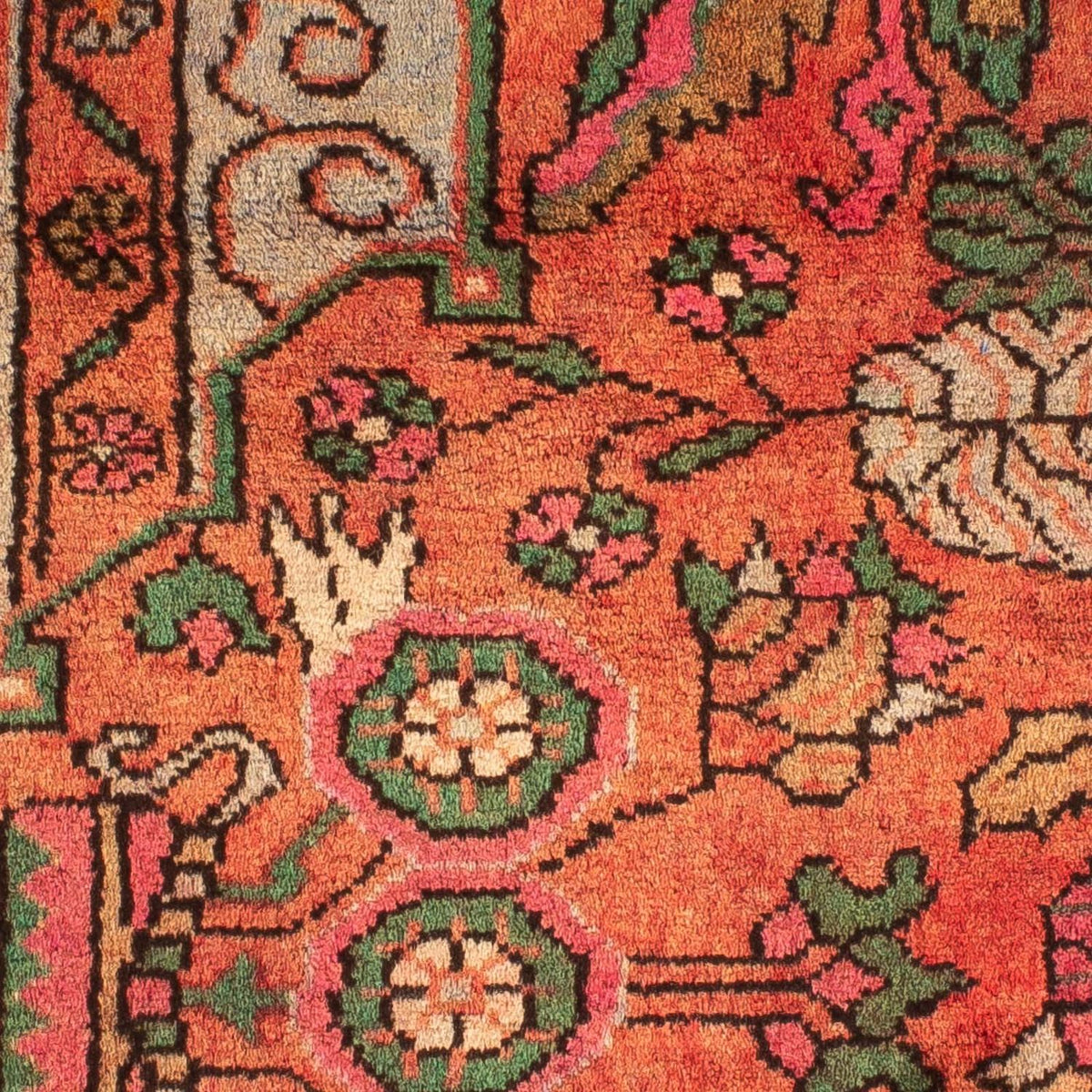 Tapis persan - Nomadic - 124 x 80 cm - rouge clair