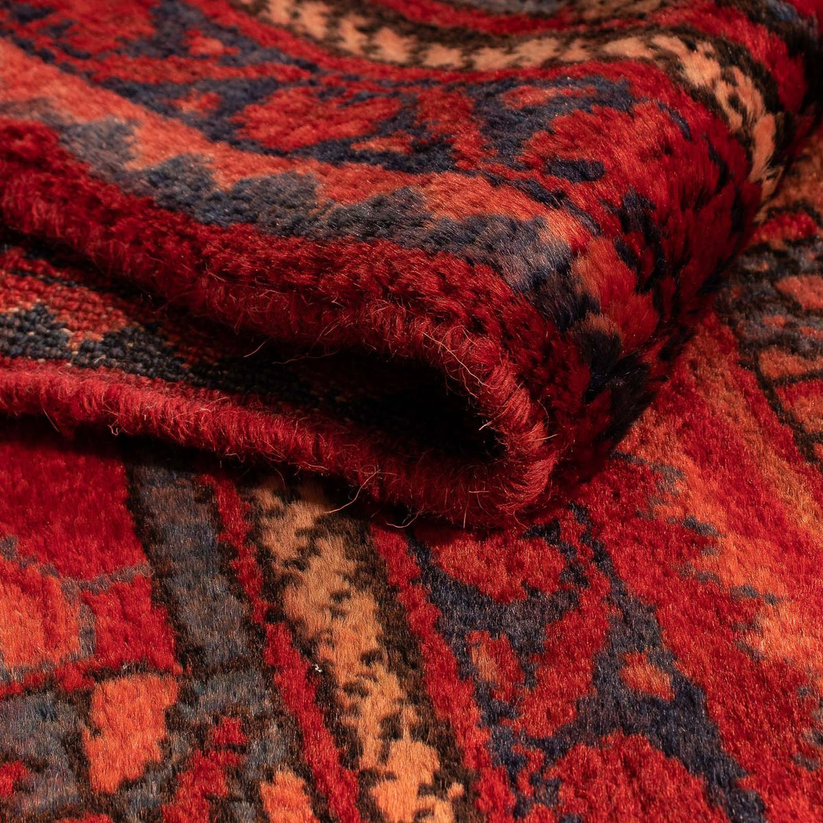 Tapis persan - Nomadic - 132 x 95 cm - rouge foncé