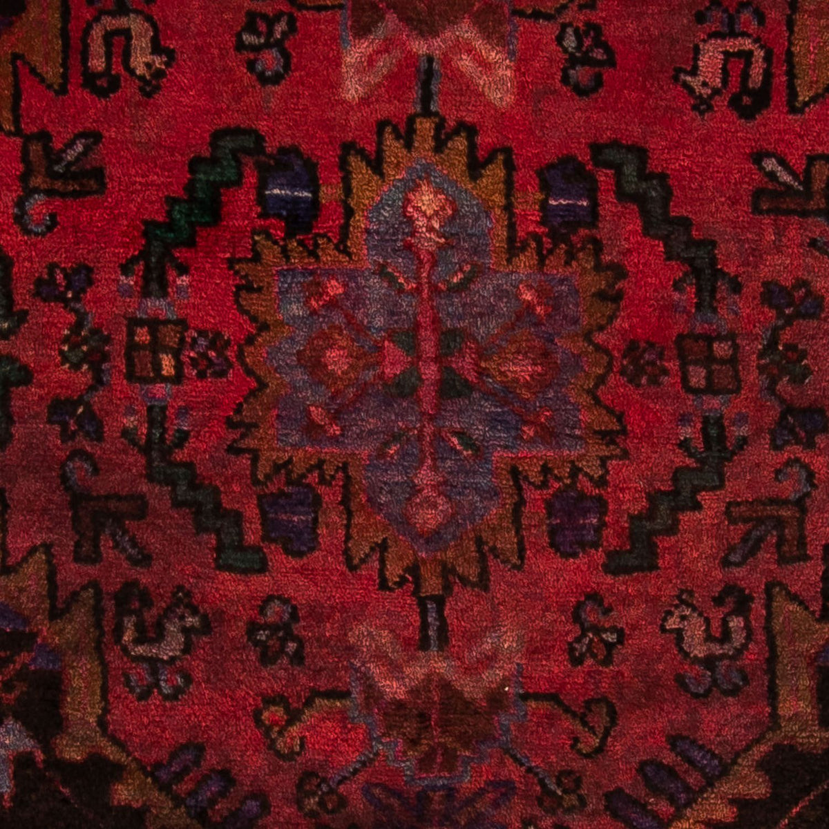 Tapis persan - Nomadic - 175 x 115 cm - rouge foncé