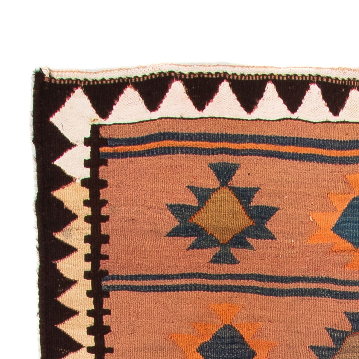 Tapis de couloir Tapis Kelim - Vieux - 260 x 140 cm - multicolore