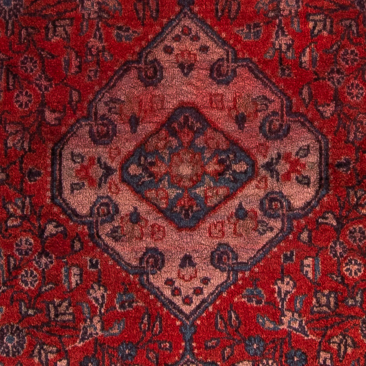 Tapis persan - Nomadic - 150 x 107 cm - rouge foncé