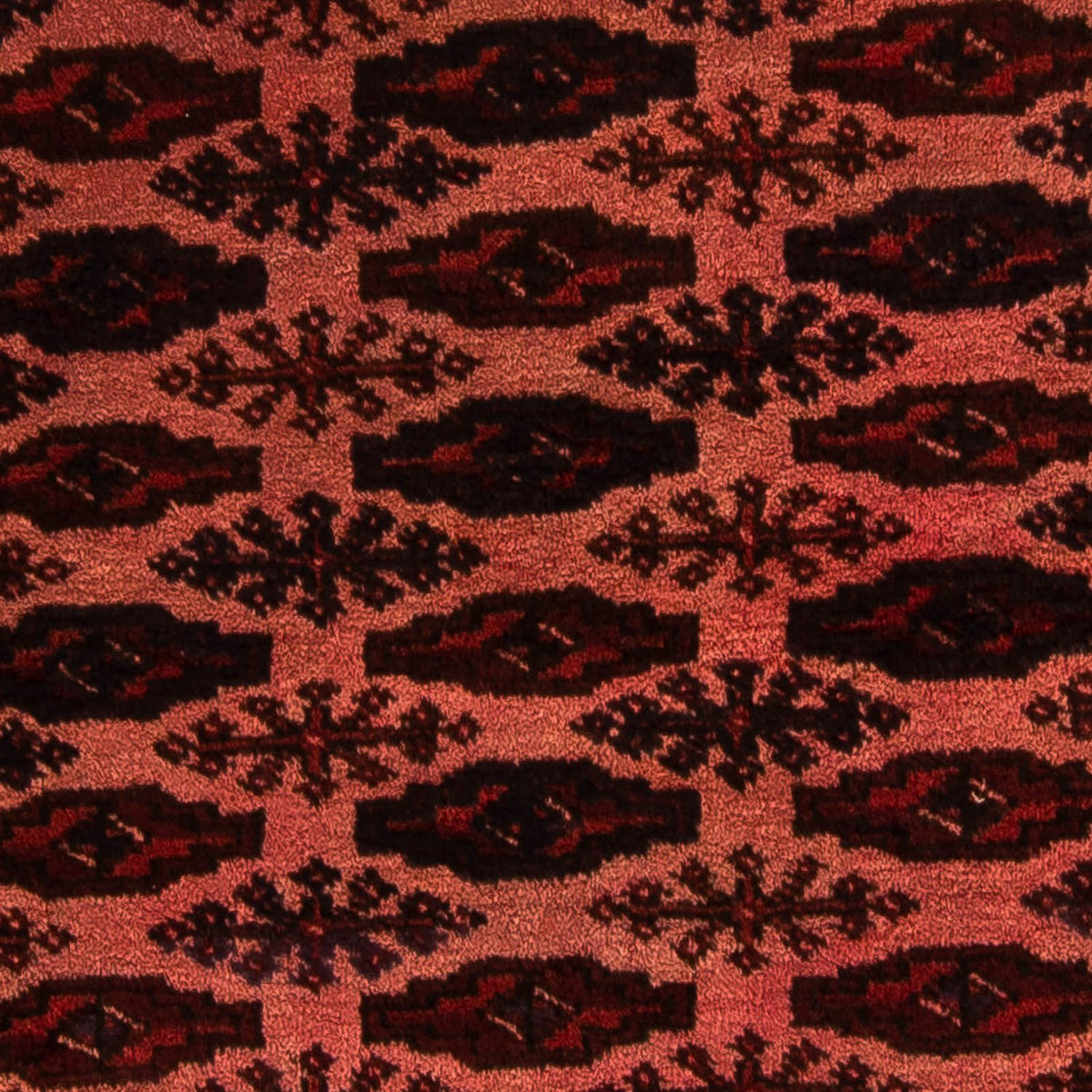 Tapis afghan - Boukhara - 150 x 103 cm - rouge foncé