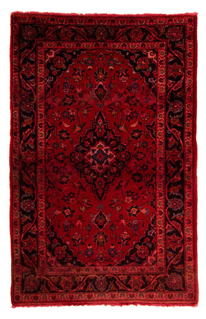 Tapis persan - Keshan - 155 x 100 cm - rouge foncé
