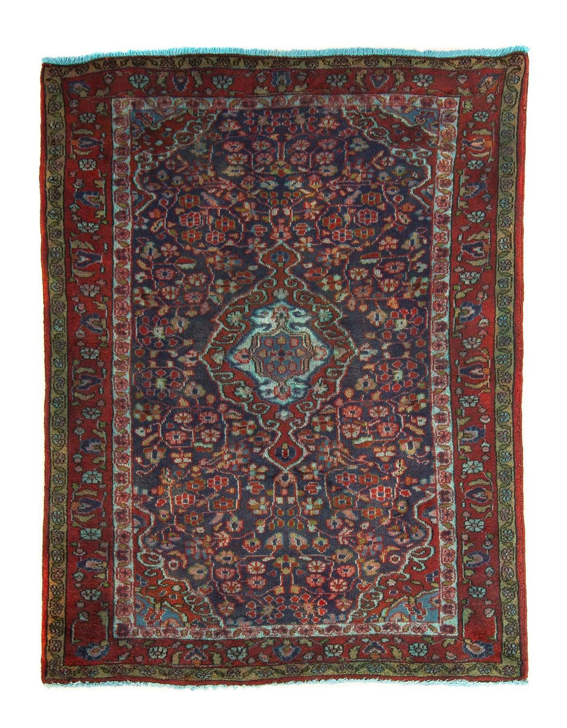 Tapis persan - Nomadic - 137 x 103 cm - bleu foncé