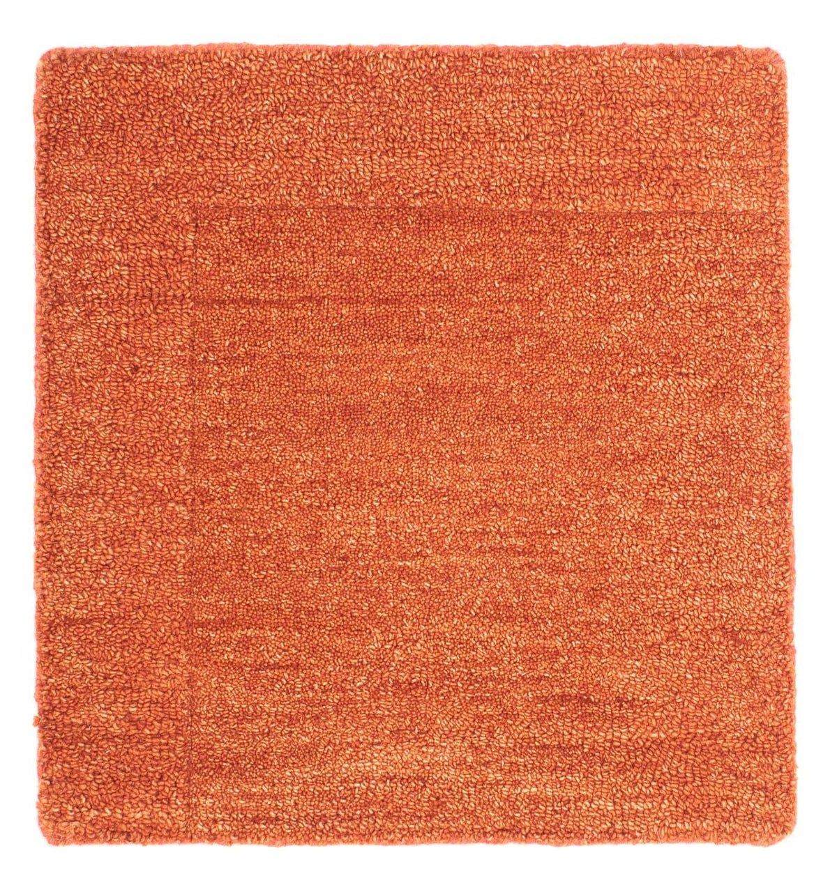 Tapis en laine carré - 47 x 47 cm - orange