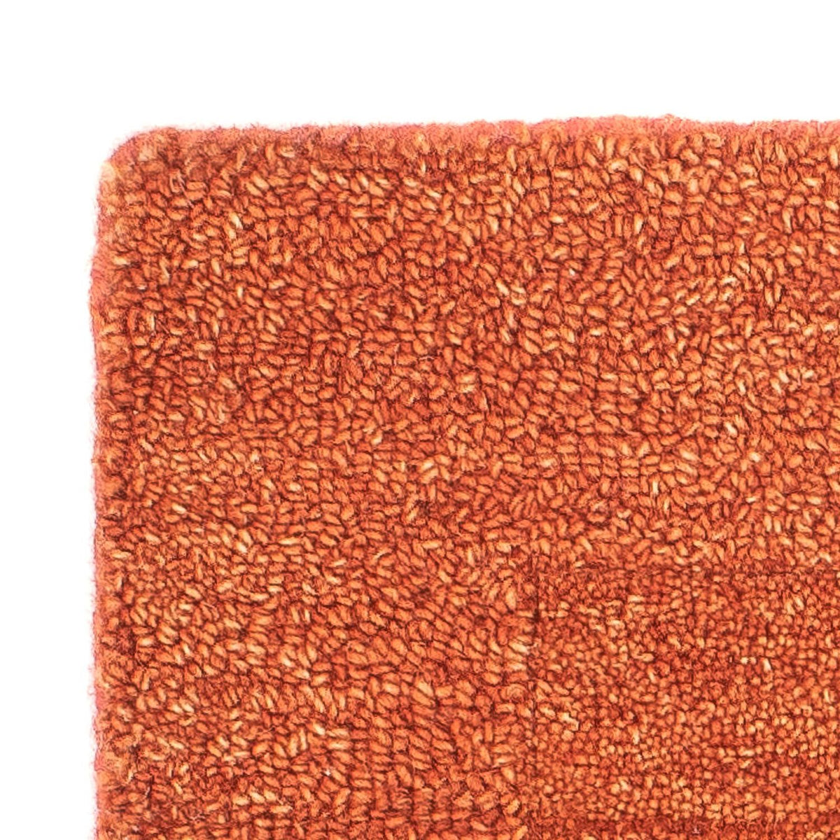 Tapis en laine carré - 47 x 47 cm - orange