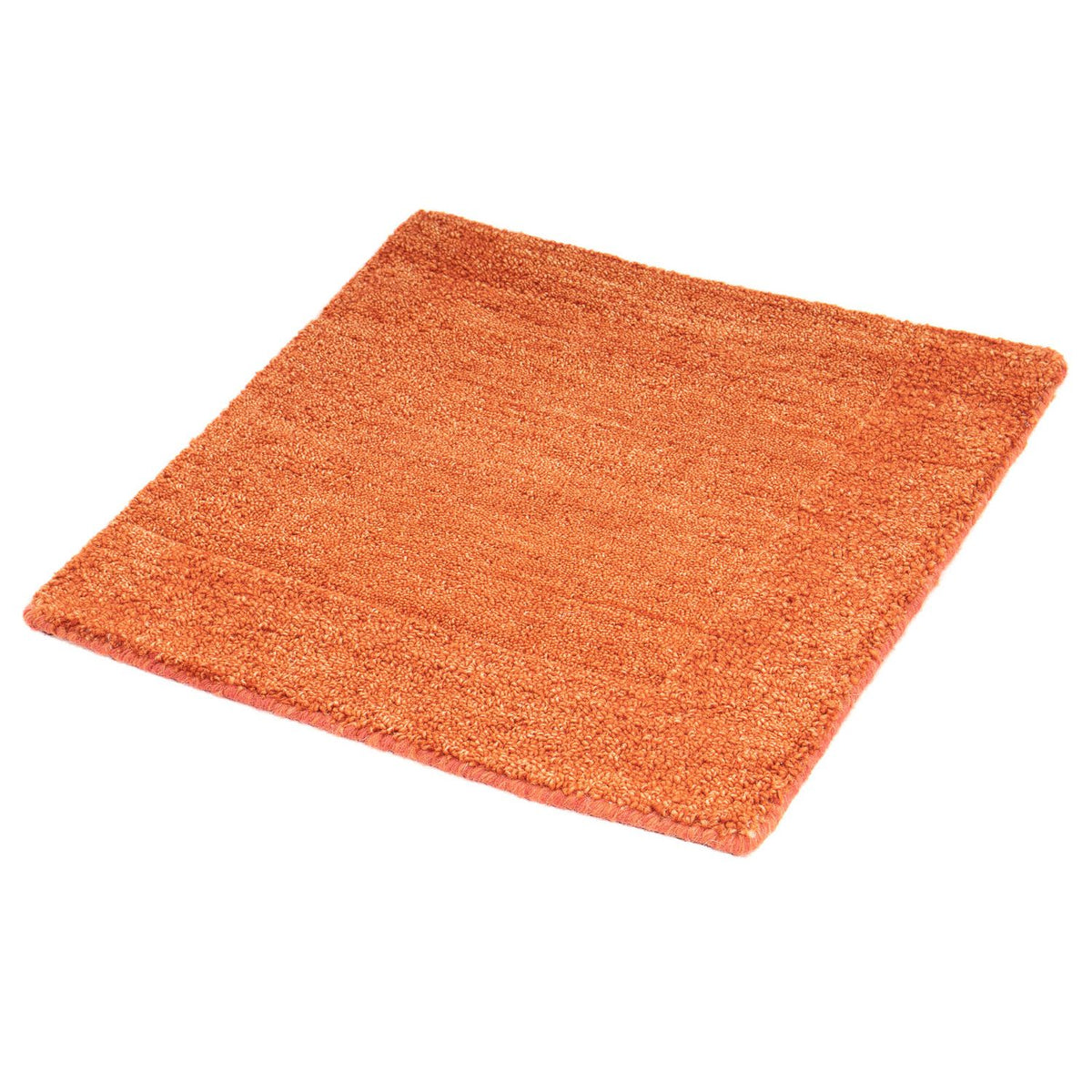 Tapis en laine carré - 47 x 47 cm - orange