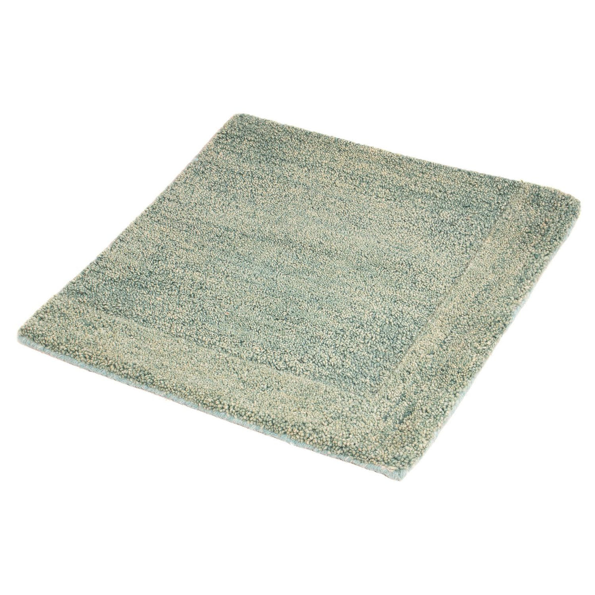 Tapis en laine carré  - 47 x 47 cm - vert