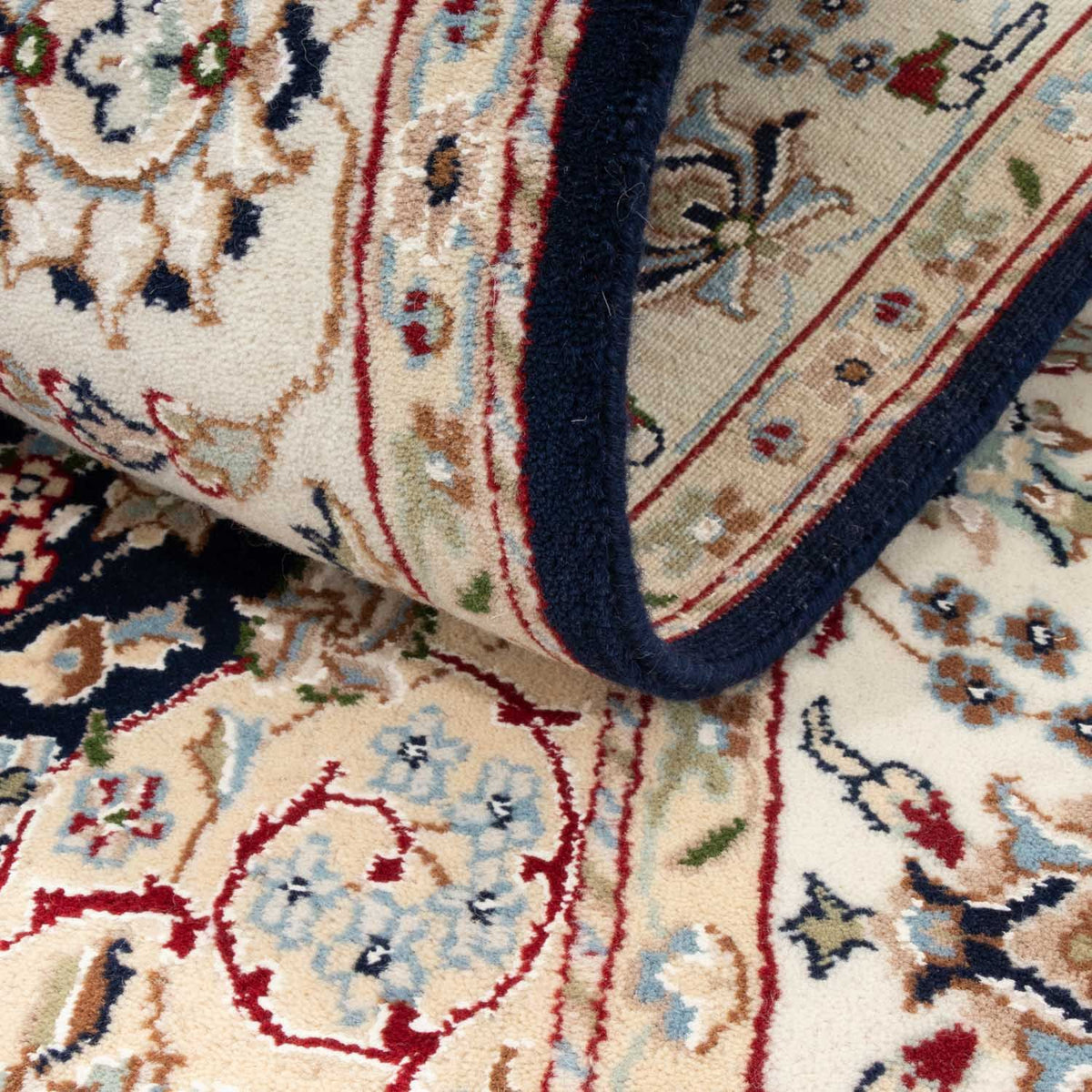 Tapis oriental - Nain - Indus - 200 x 134 cm - bleu foncé