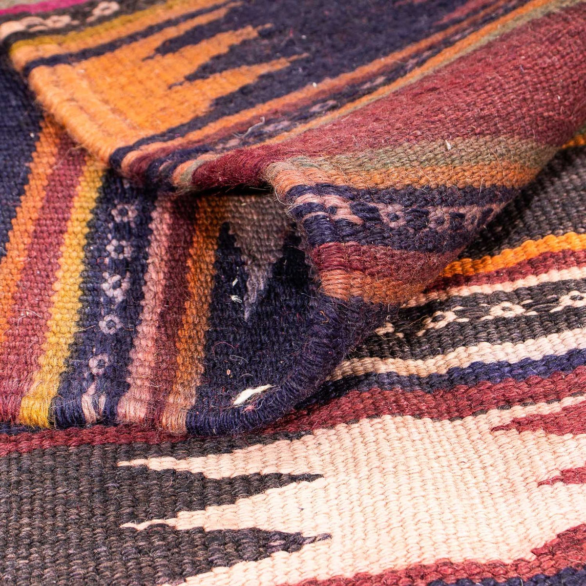 Tapis Kelim - Vieux - 260 x 195 cm - multicolore
