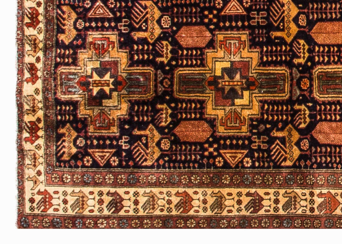 Tapis de couloir Tapis persan - Nomadic - 326 x 98 cm - bleu foncé
