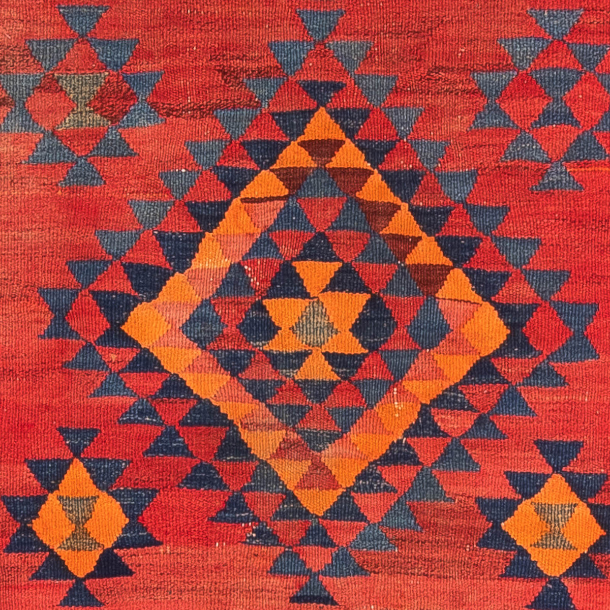 Tapis de couloir Tapis Kelim - Vieux - 220 x 195 cm - multicolore