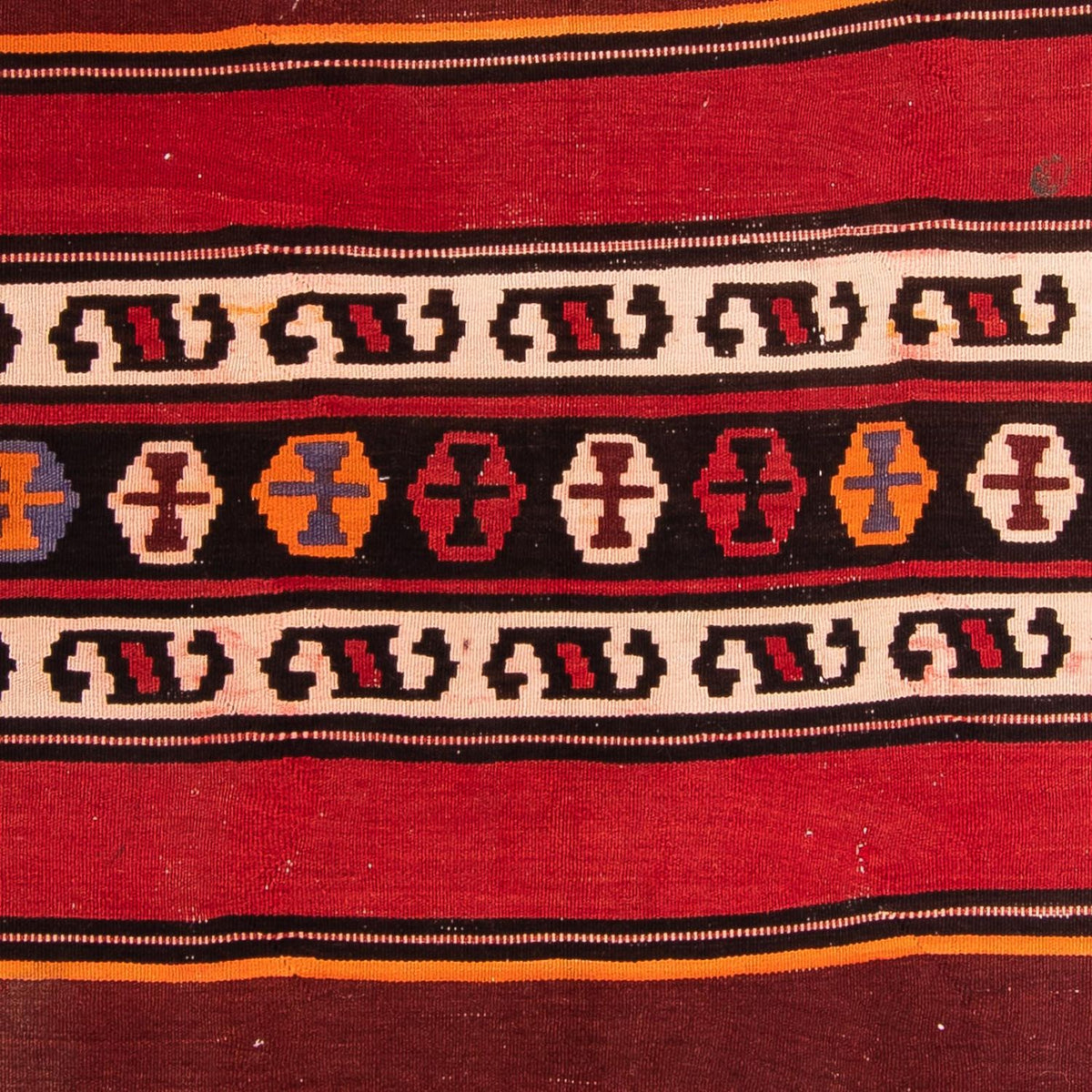 Tapis de couloir Tapis Kelim - Vieux - 330 x 150 cm - multicolore