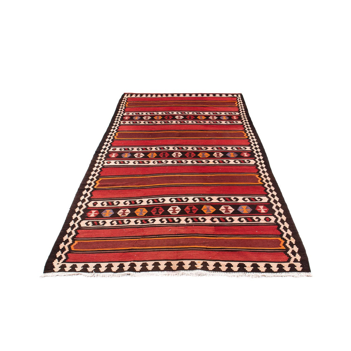 Tapis de couloir Tapis Kelim - Vieux - 330 x 150 cm - multicolore