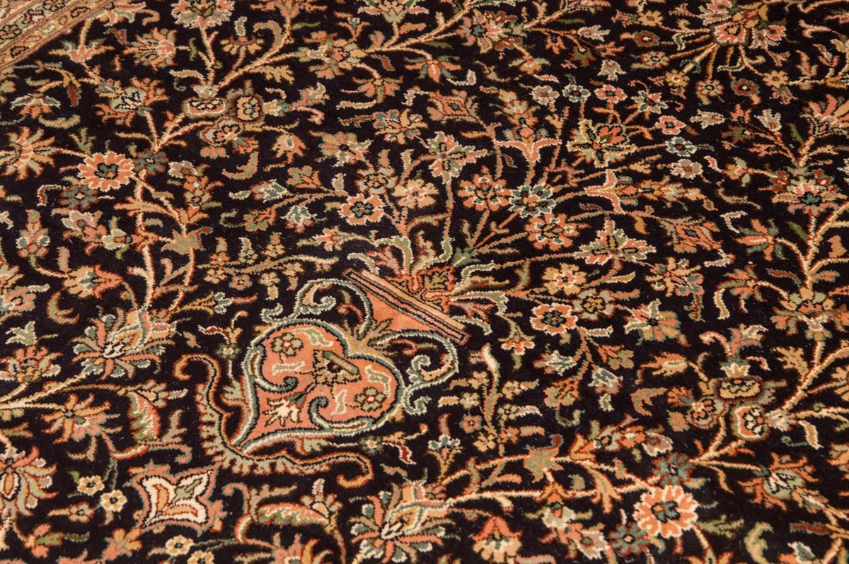 Tapis en soie - Soie du Cachemire - 190 x 127 cm - bleu foncé