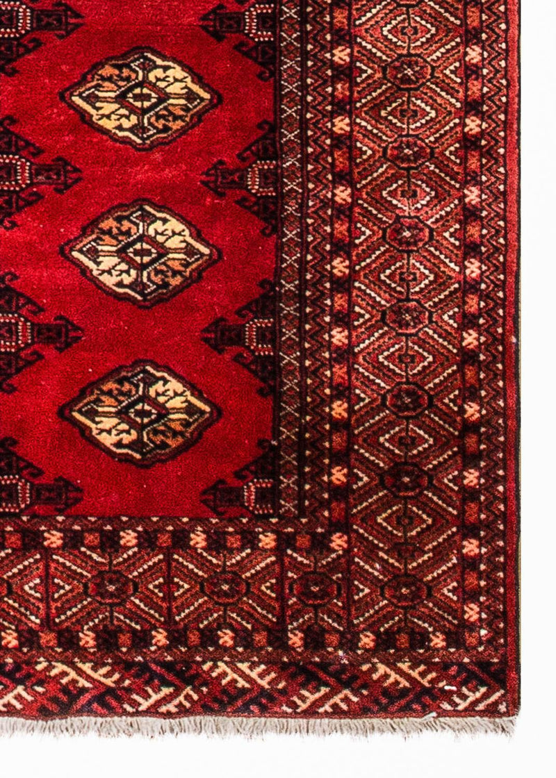 Tapis de couloir Tapis Turkaman - 369 x 106 cm - rouge