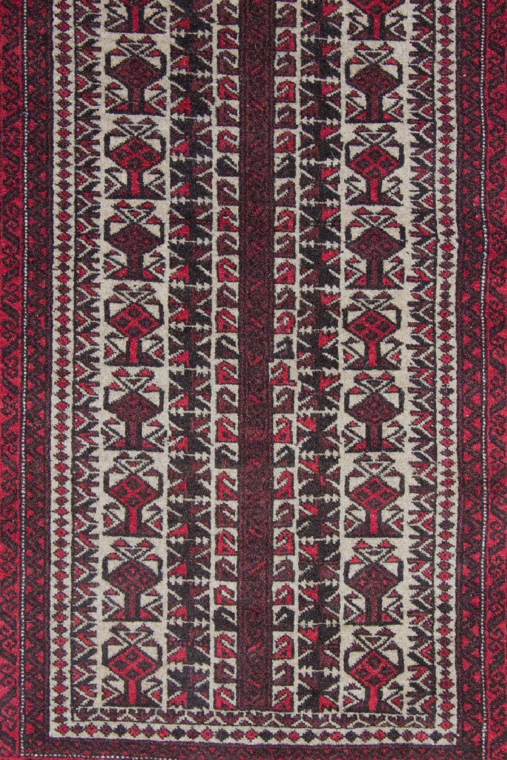 Tapis Belutsch - 146 x 94 cm - rouge