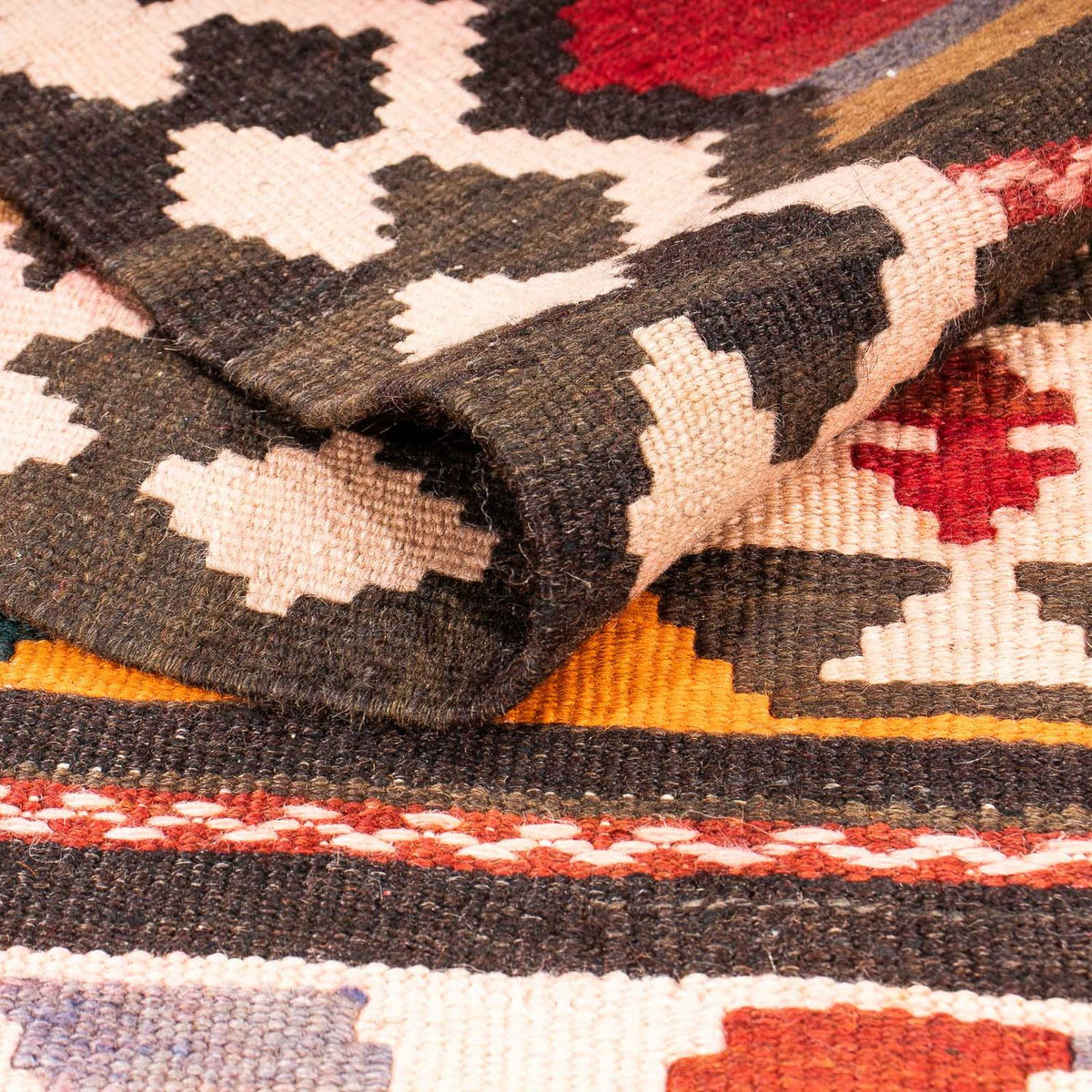Tapis de couloir Tapis Kelim - Vieux - 300 x 160 cm - multicolore
