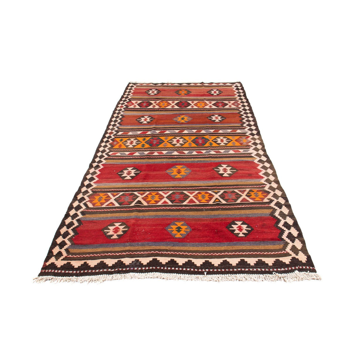 Tapis de couloir Tapis Kelim - Vieux - 300 x 160 cm - multicolore