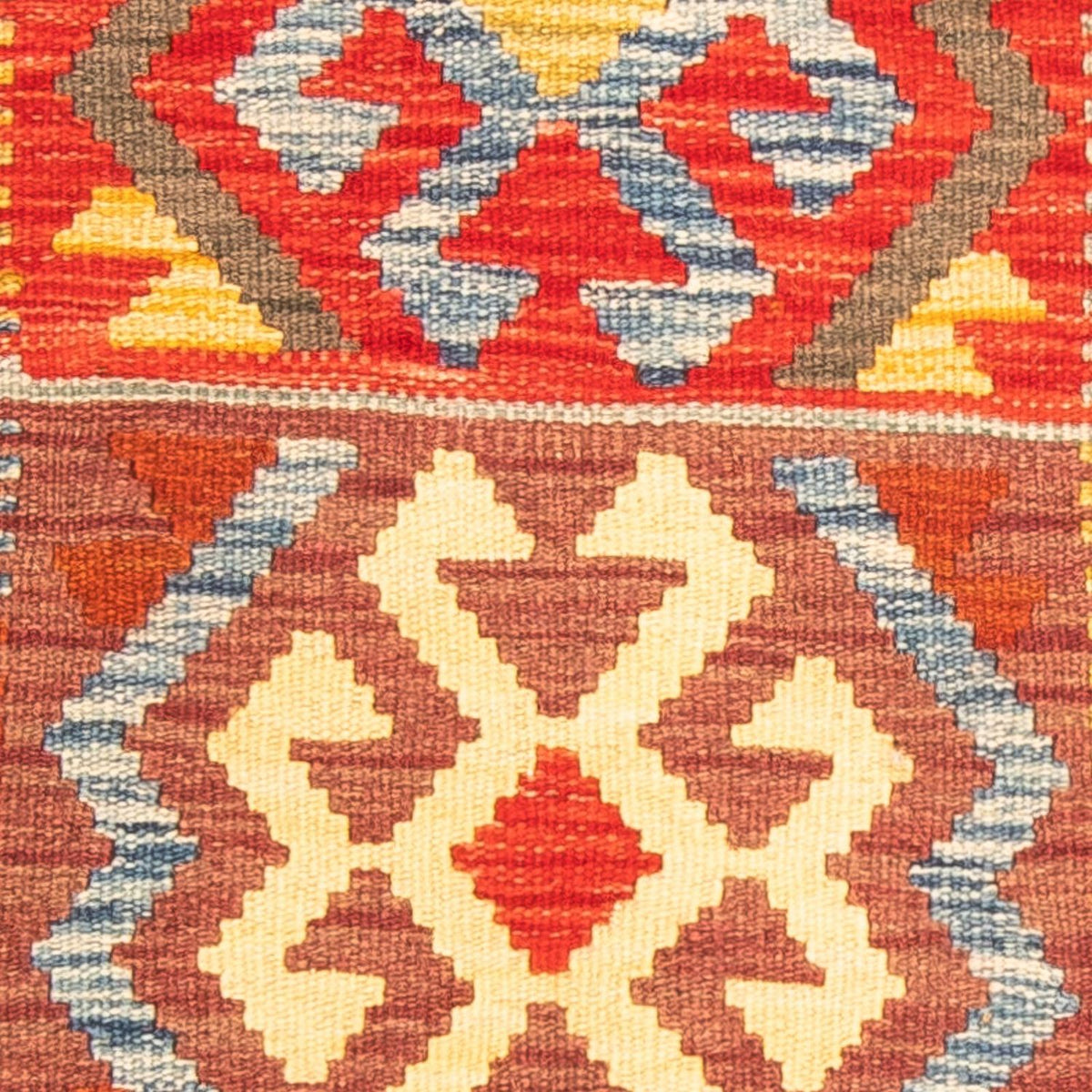 Tapis Kelim - Splash - 125 x 86 cm - marron