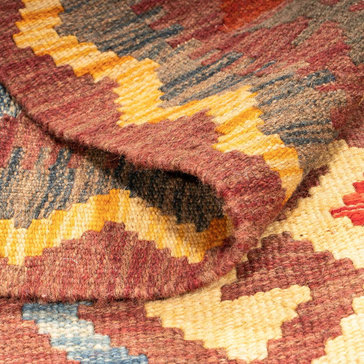 Tapis Kelim - Splash - 125 x 86 cm - marron