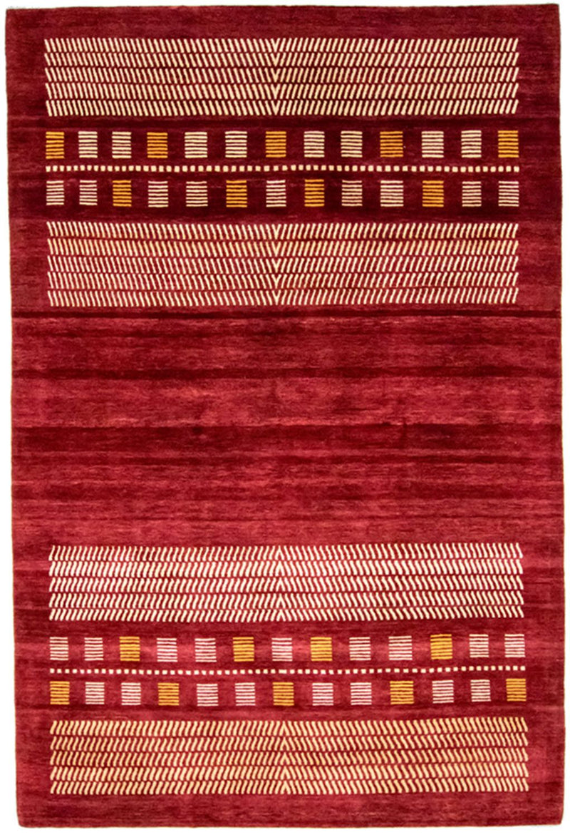 Tapis Gabbeh - Loribaft Persan - 300 x 198 cm - rouge