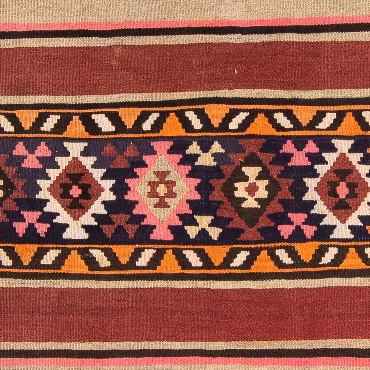 Tapis de couloir Tapis Kelim - Vieux - 360 x 140 cm - multicolore