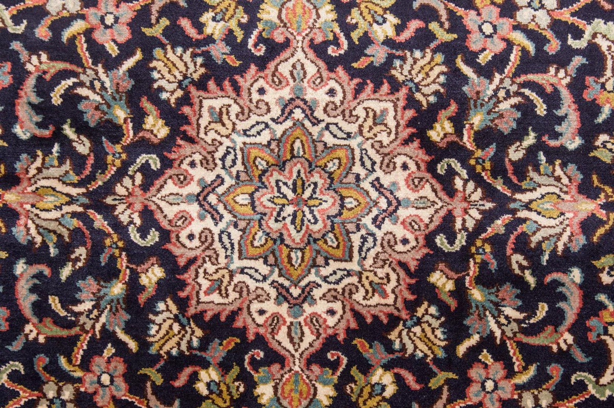 Tapis en soie - Soie du Cachemire - 150 x 93 cm - bleu foncé