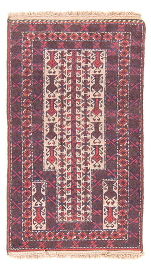Tapis Belutsch - Tapis de prière - 113 x 62 cm - beige