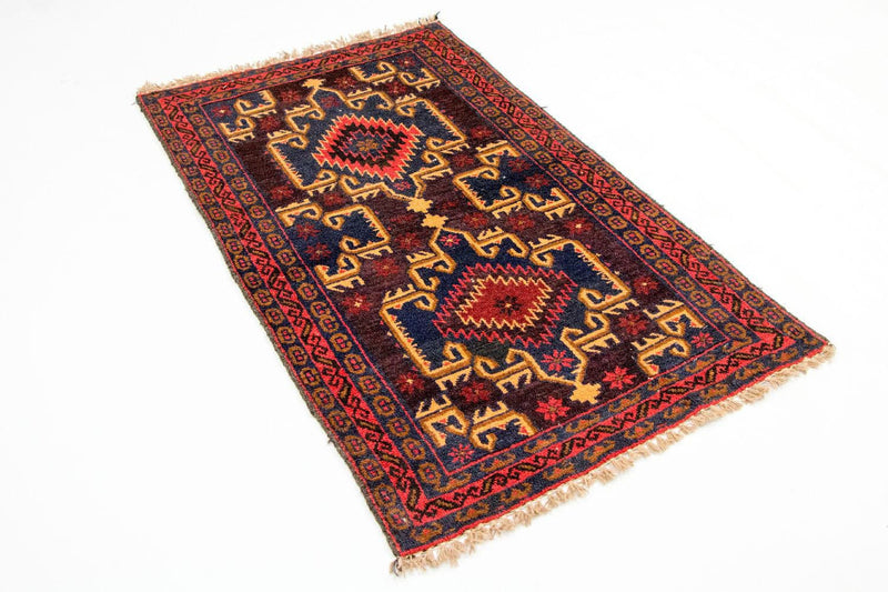 Tapis Belutsch - 129 x 77 cm - multicolore