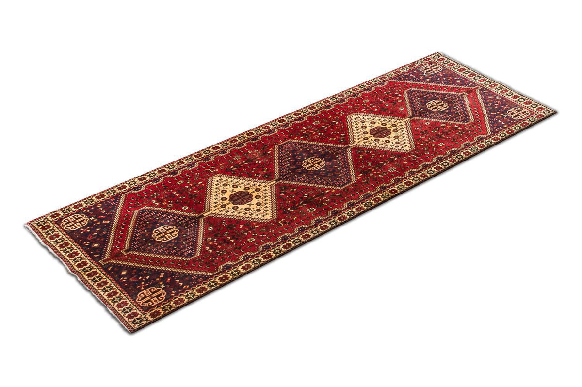 Tapis de couloir Tapis persan - Nomadic - 288 x 92 cm - rouge