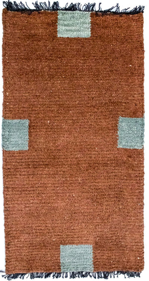 Tapis Népalais - 140 x 70 cm - marron